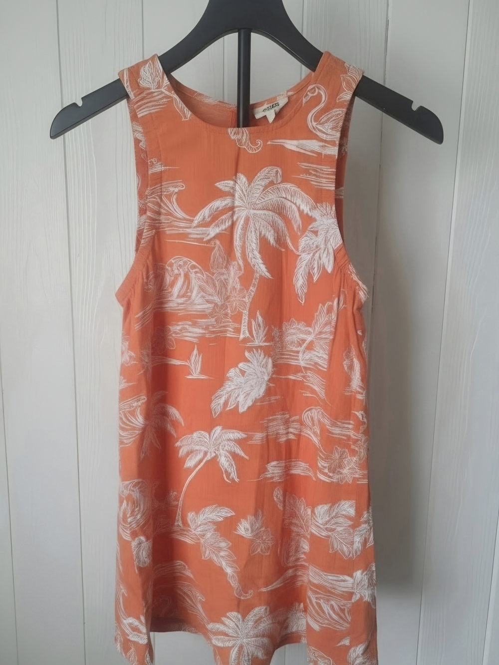 a.n.a Orange and White Tropical Mini Dress